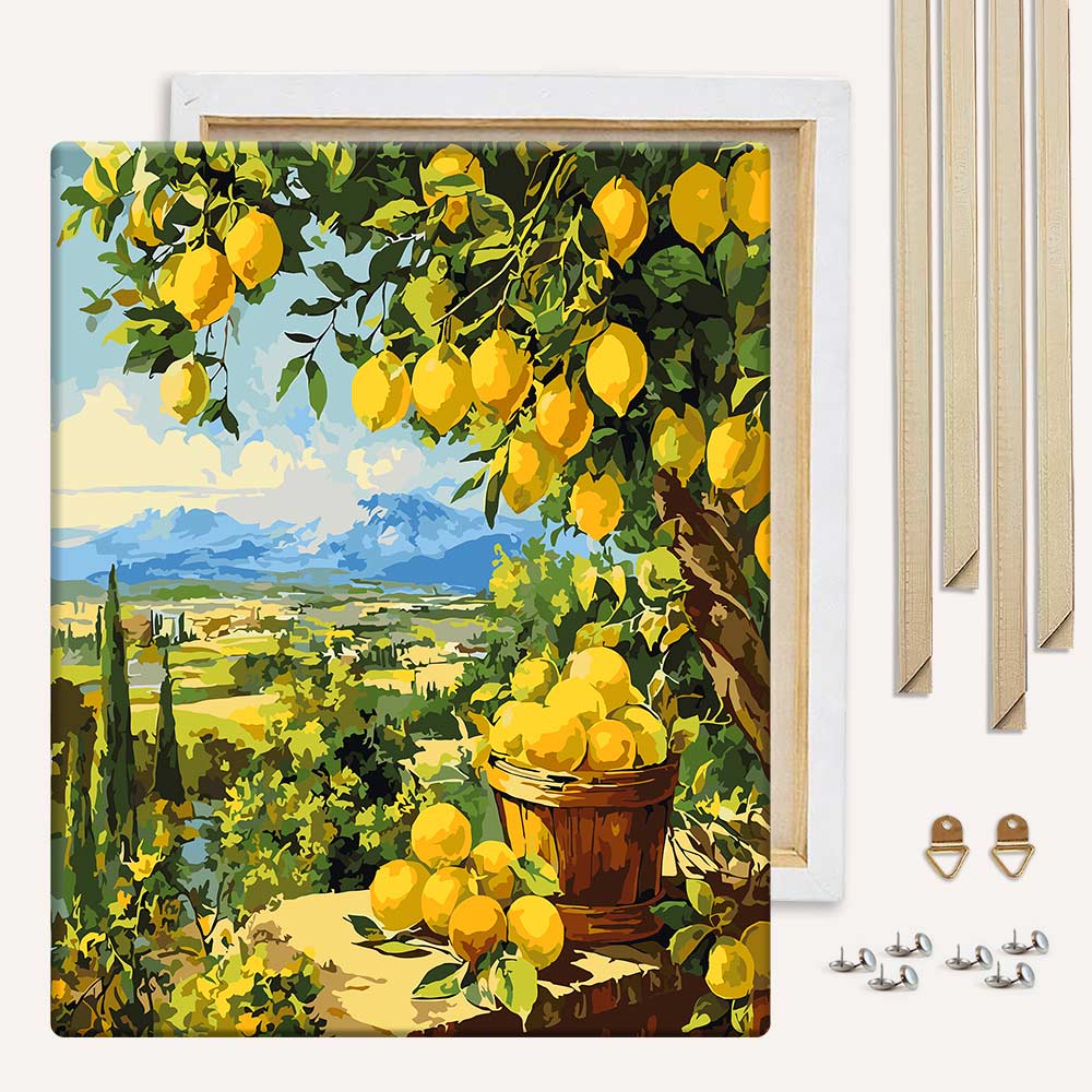 Lemon Garden - Paint By Numbers Kit - Image 3