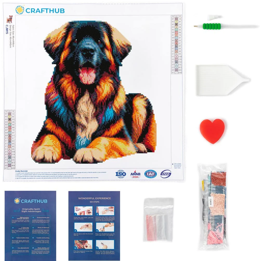 Leonberger Dog - Diamond Painting Kit - Image 3