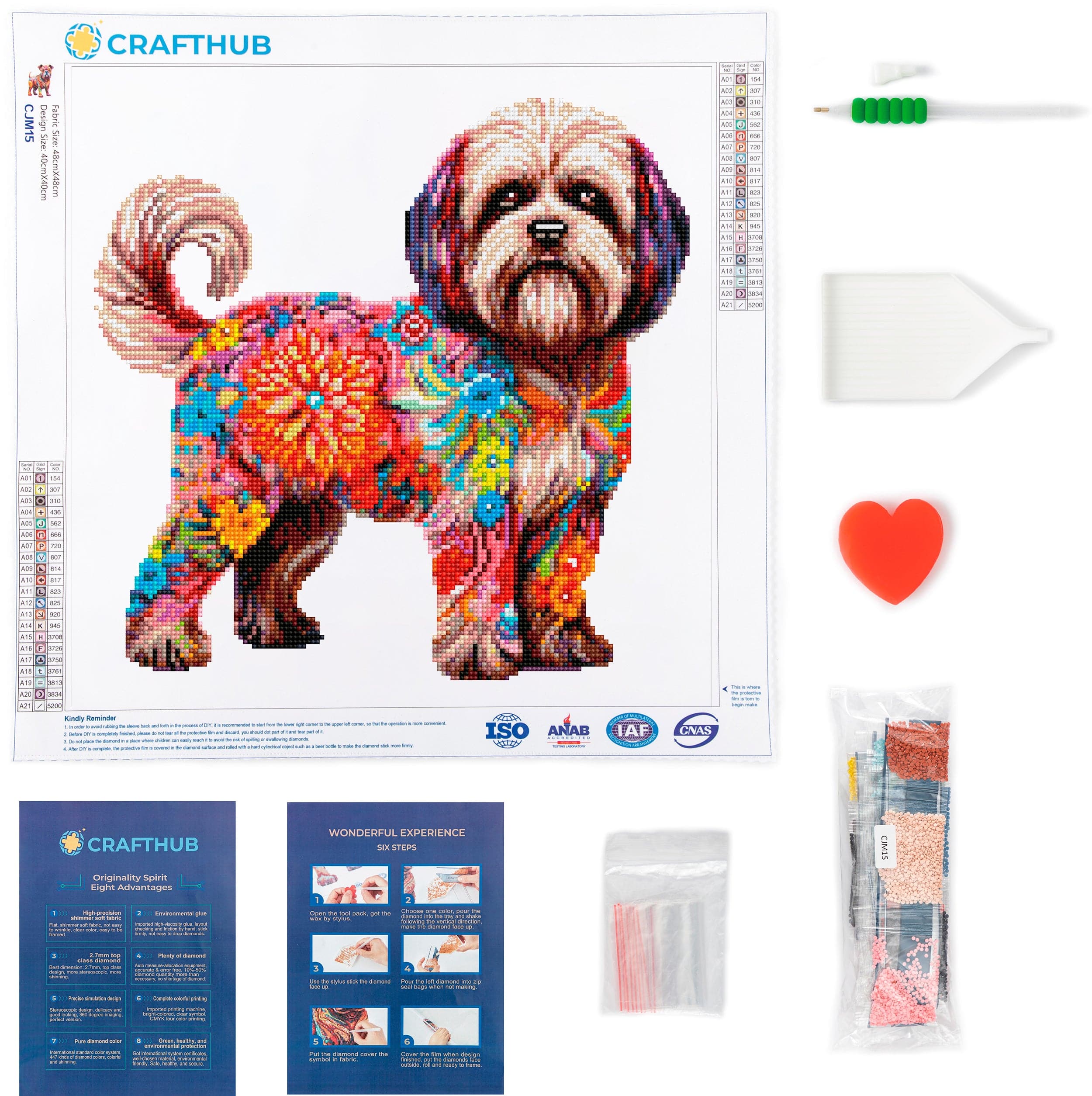Lhasa Apso Dog - Diamond Painting Kit - Image 3