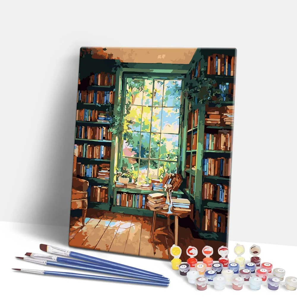 Library Love - Paint By Numbers Kit - Image 2