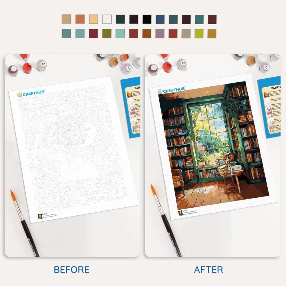Library Love - Paint By Numbers Kit - Image 4
