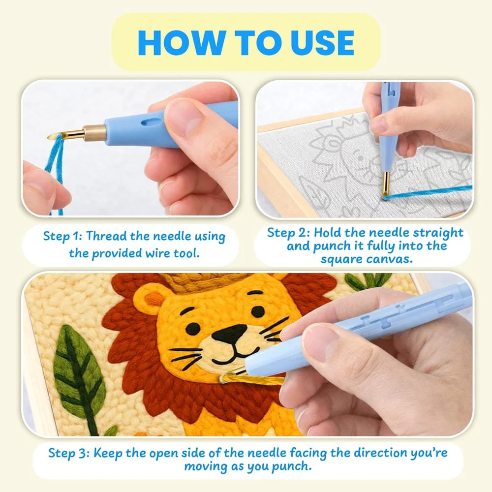 Lion - Punch Needle Kit - Image 4