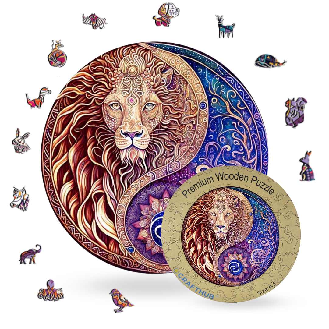 Lion Yin Yang - Jigsaw Puzzle - Image 4