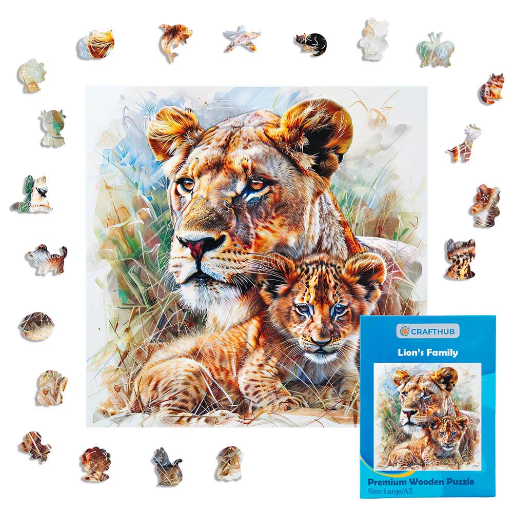 Lion's Family - Jigsaw Puzzle - Image 2