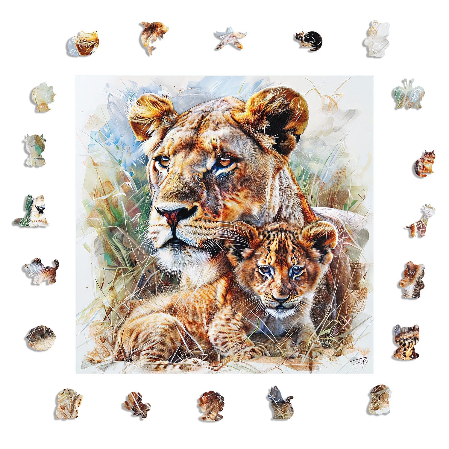 Lion's Family - Jigsaw Puzzle - Image 3