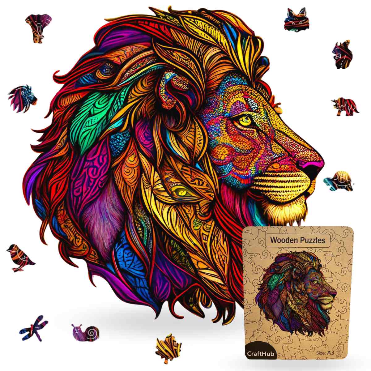 Majestic Lion - Jigsaw Puzzle - Image 4
