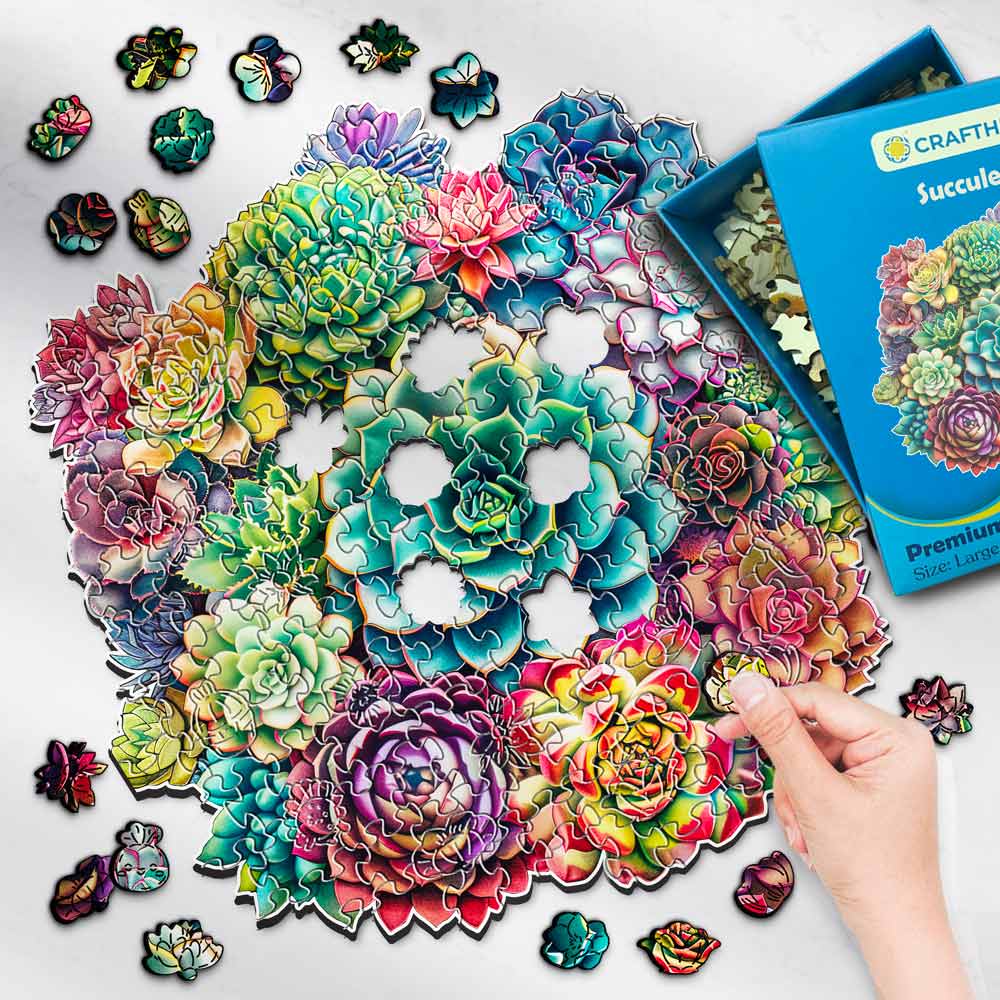 Mandala Succulent Plants - Jigsaw Puzzle - Image 3