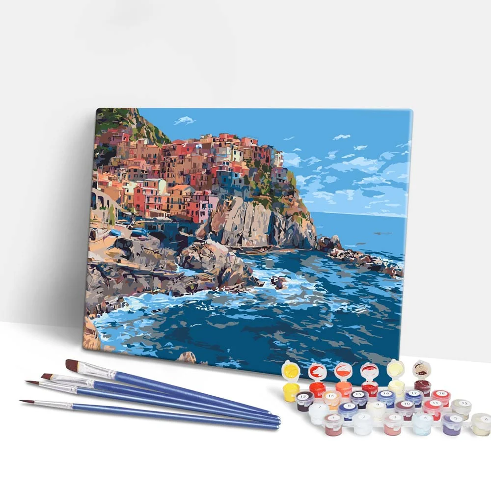 Monterosso al Mare  - Paint By Numbers Kit - Image 2