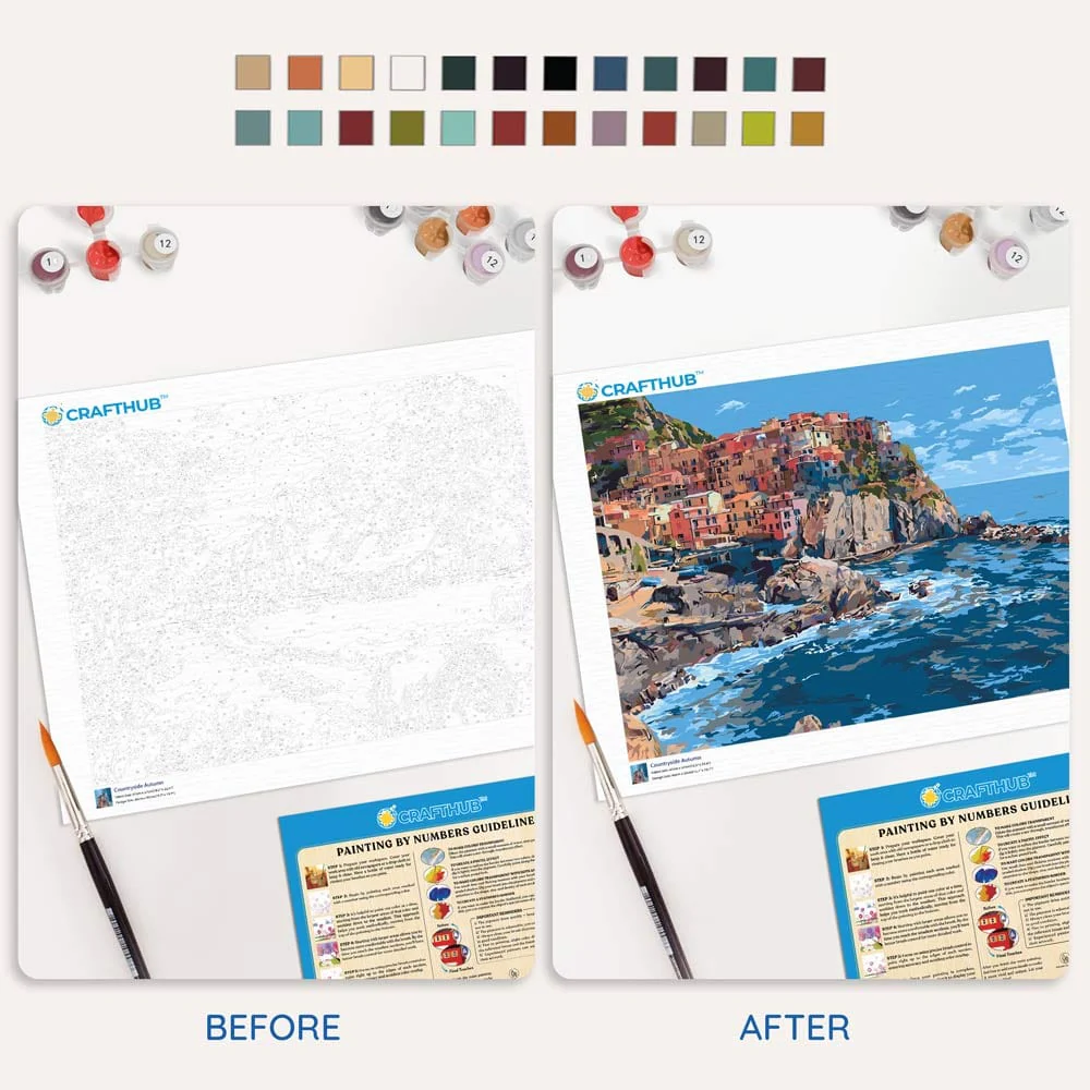 Monterosso al Mare  - Paint By Numbers Kit - Image 4