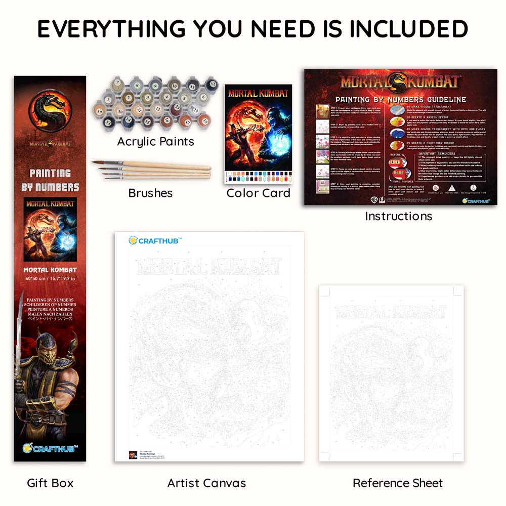 Mortal Kombat  - Paint By Numbers Kit - Image 3