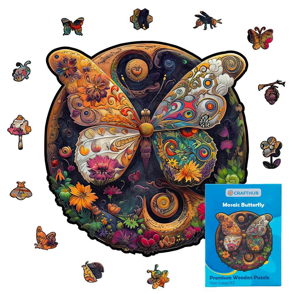 Mosaic Butterfly - Jigsaw Puzzle - Image 2