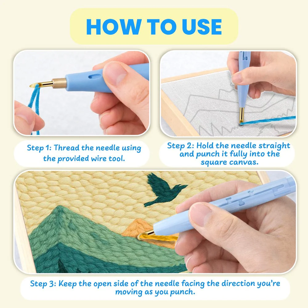 Mountain Lake - Punch Needle Kit - Image 4