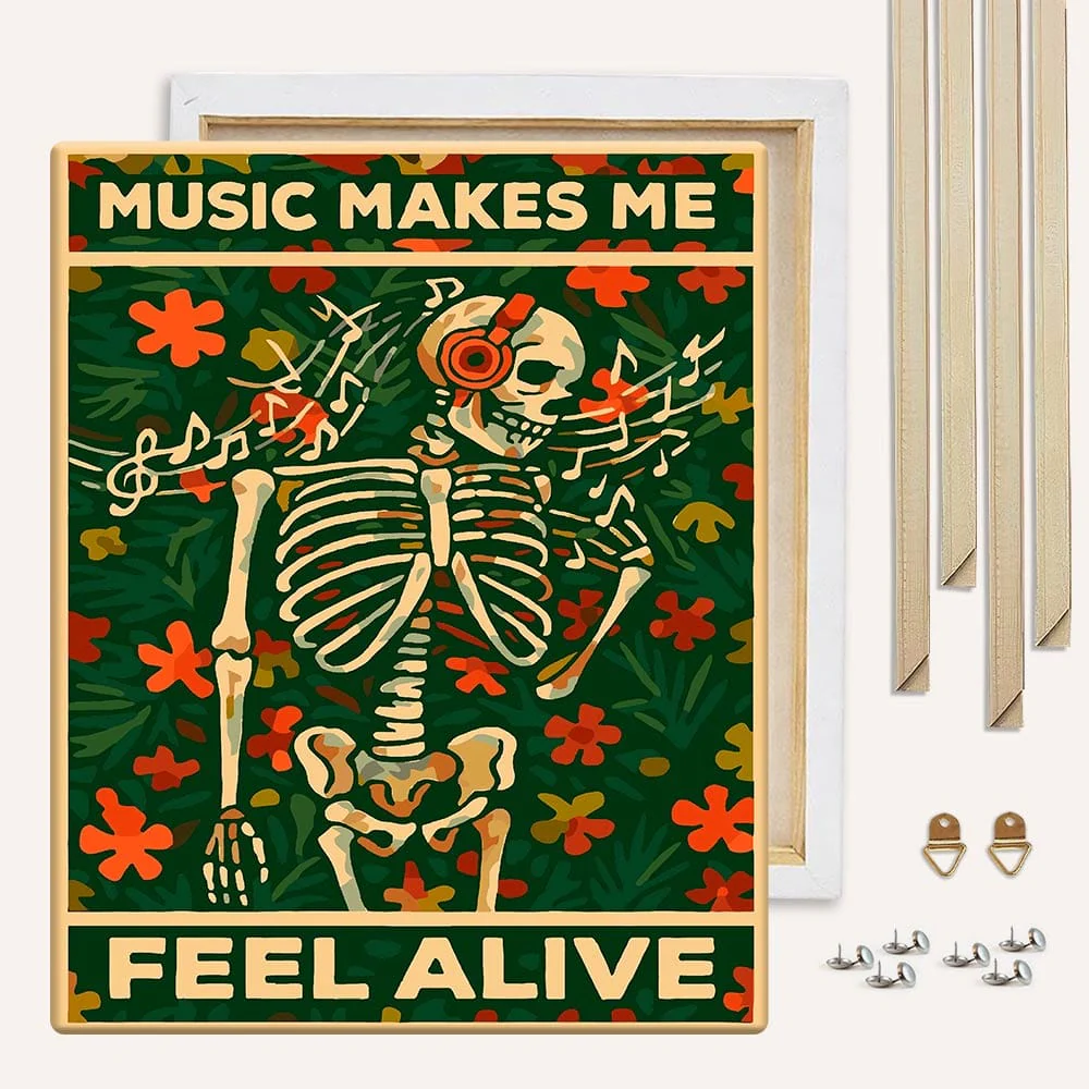 Music Makes Me Feel Alive - Paint By Numbers Kit - Image 3