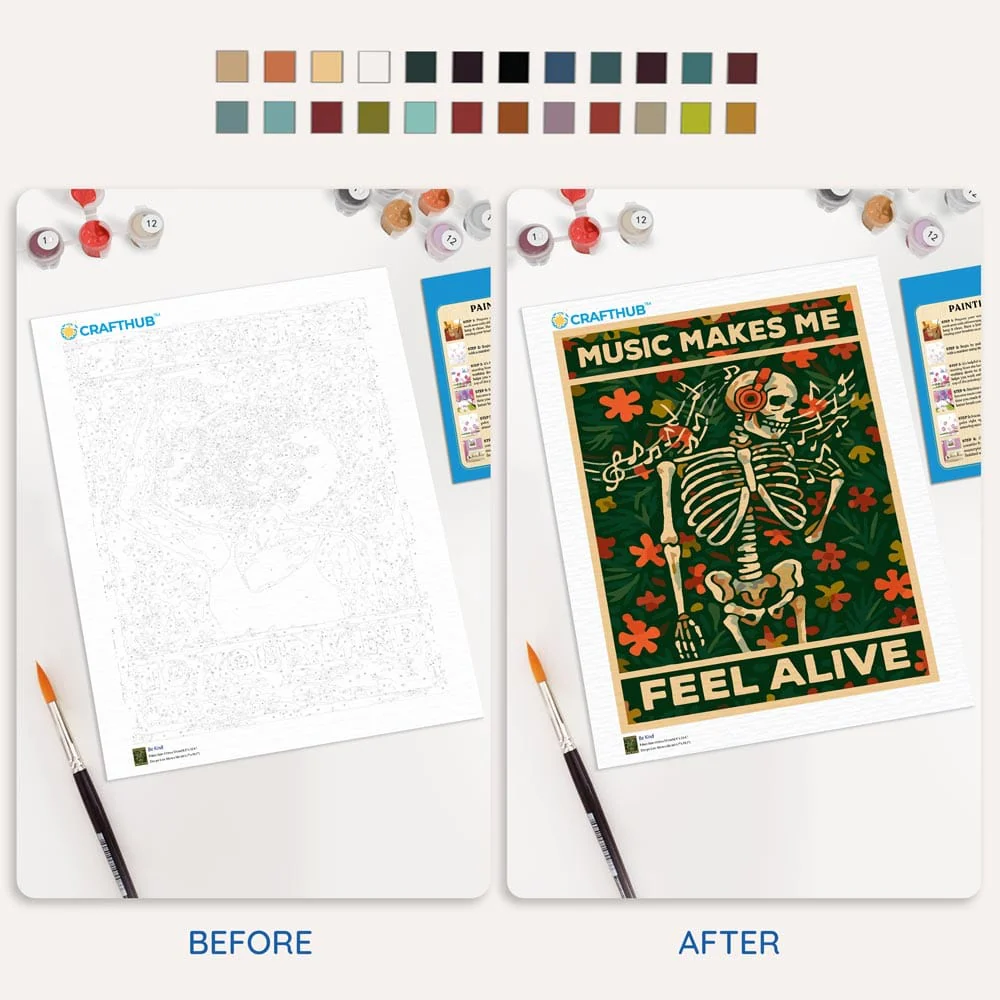 Music Makes Me Feel Alive - Paint By Numbers Kit - Image 4