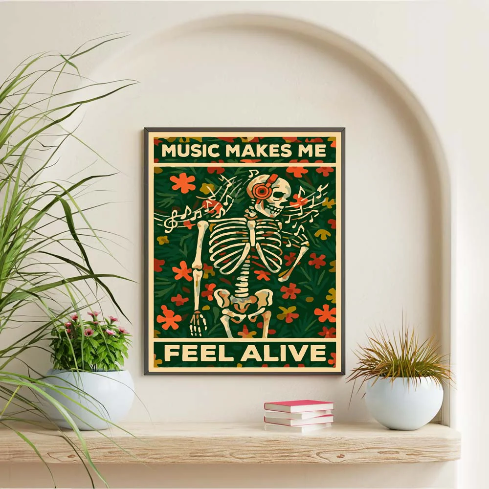 Music Makes Me Feel Alive - Paint By Numbers Kit - Image 5