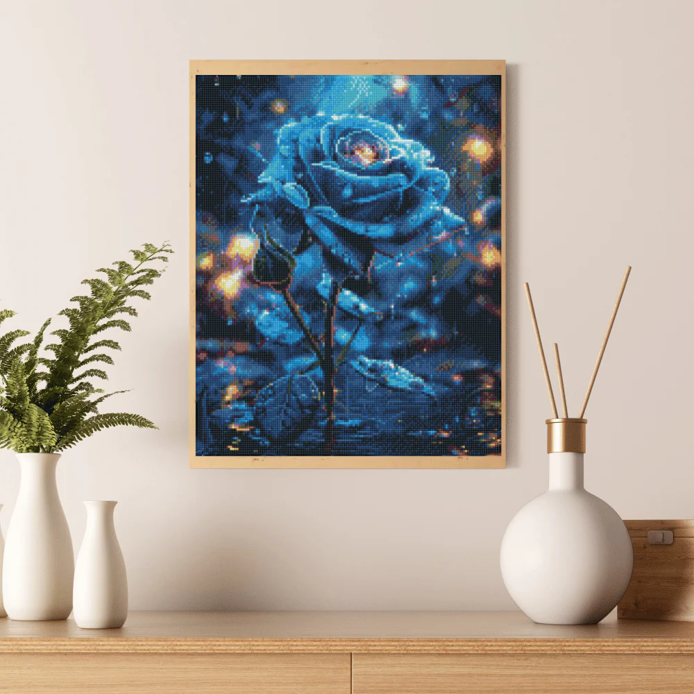 Mysterious Blue Rose - Diamond Painting Kit - Image 2