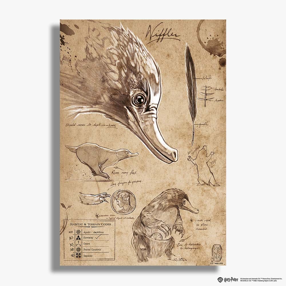 Niffler Wizarding Sketch - Wooden Jigsaw Puzzle - Image 3