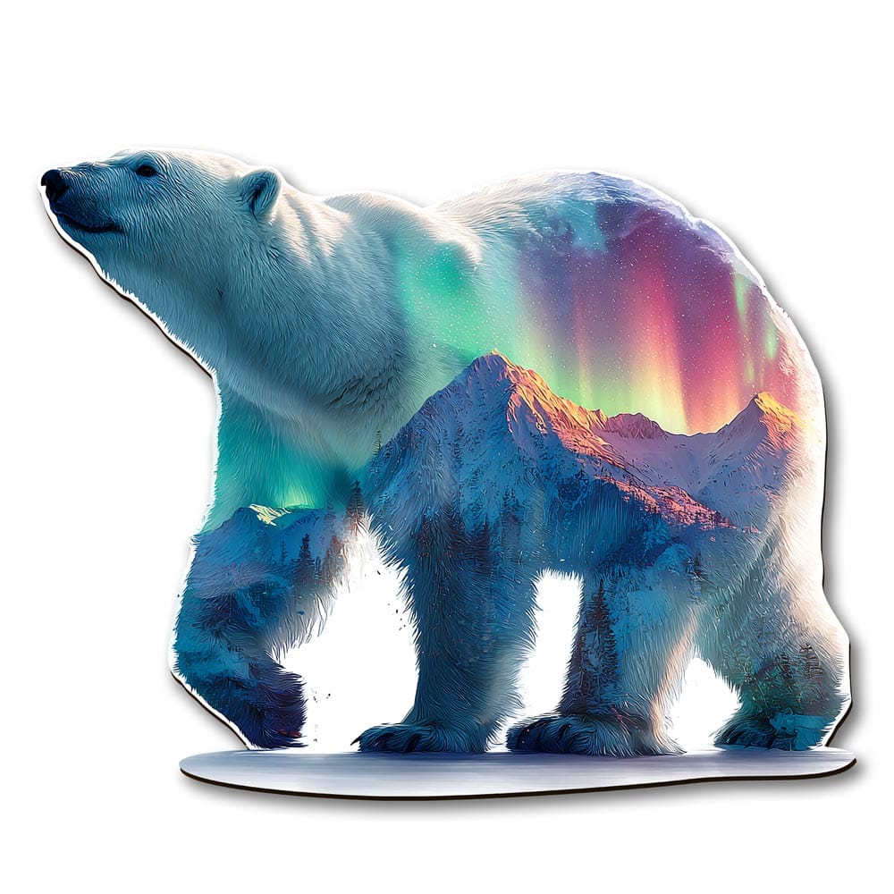 Northern Polar Bear - Wooden Jigsaw Puzzle