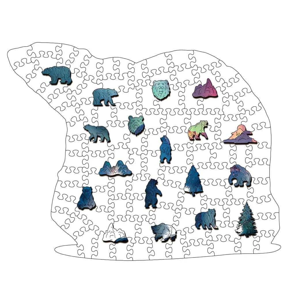 Northern Polar Bear - Wooden Jigsaw Puzzle - Image 3
