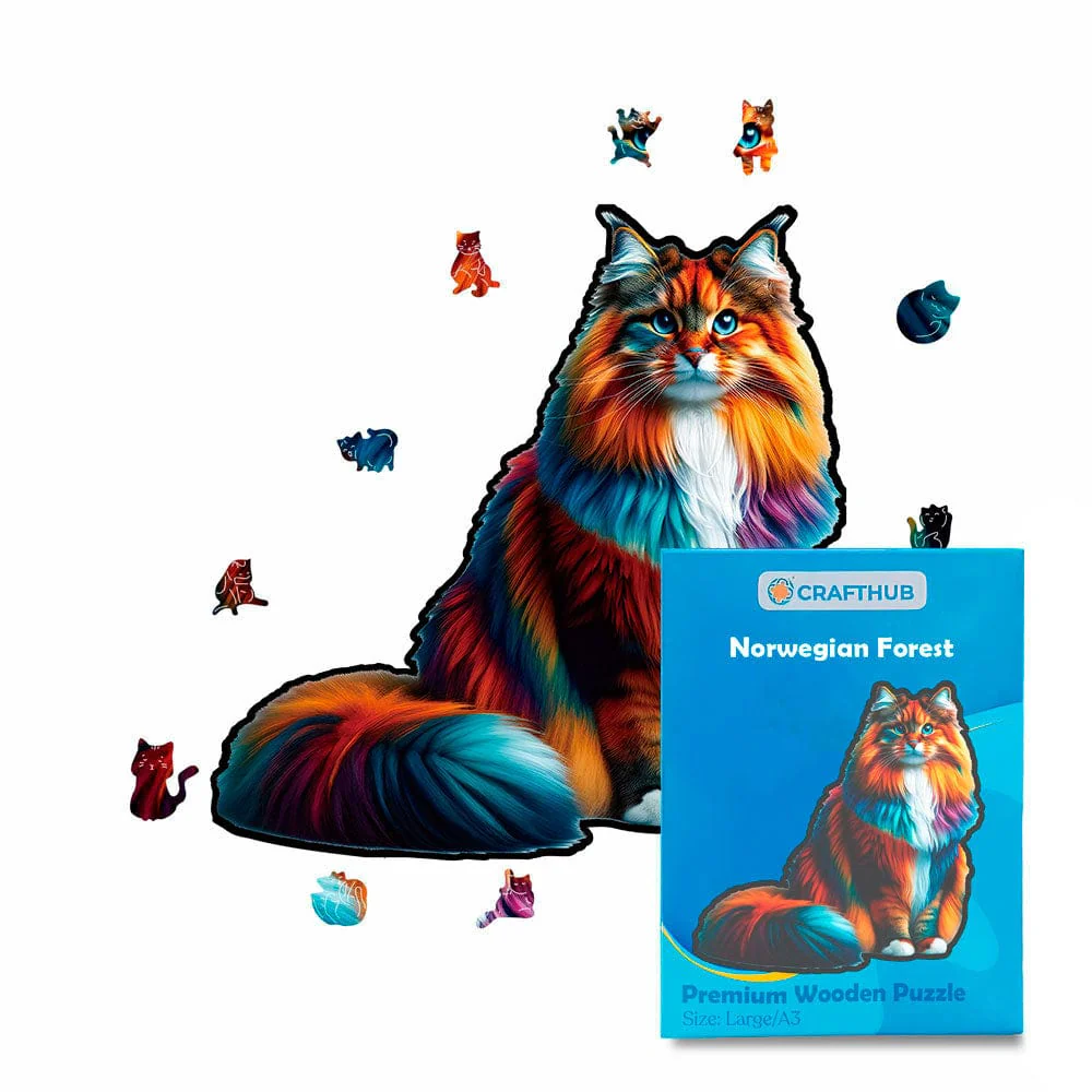 Norwegian Forest Cat - Jigsaw Puzzle - Image 2