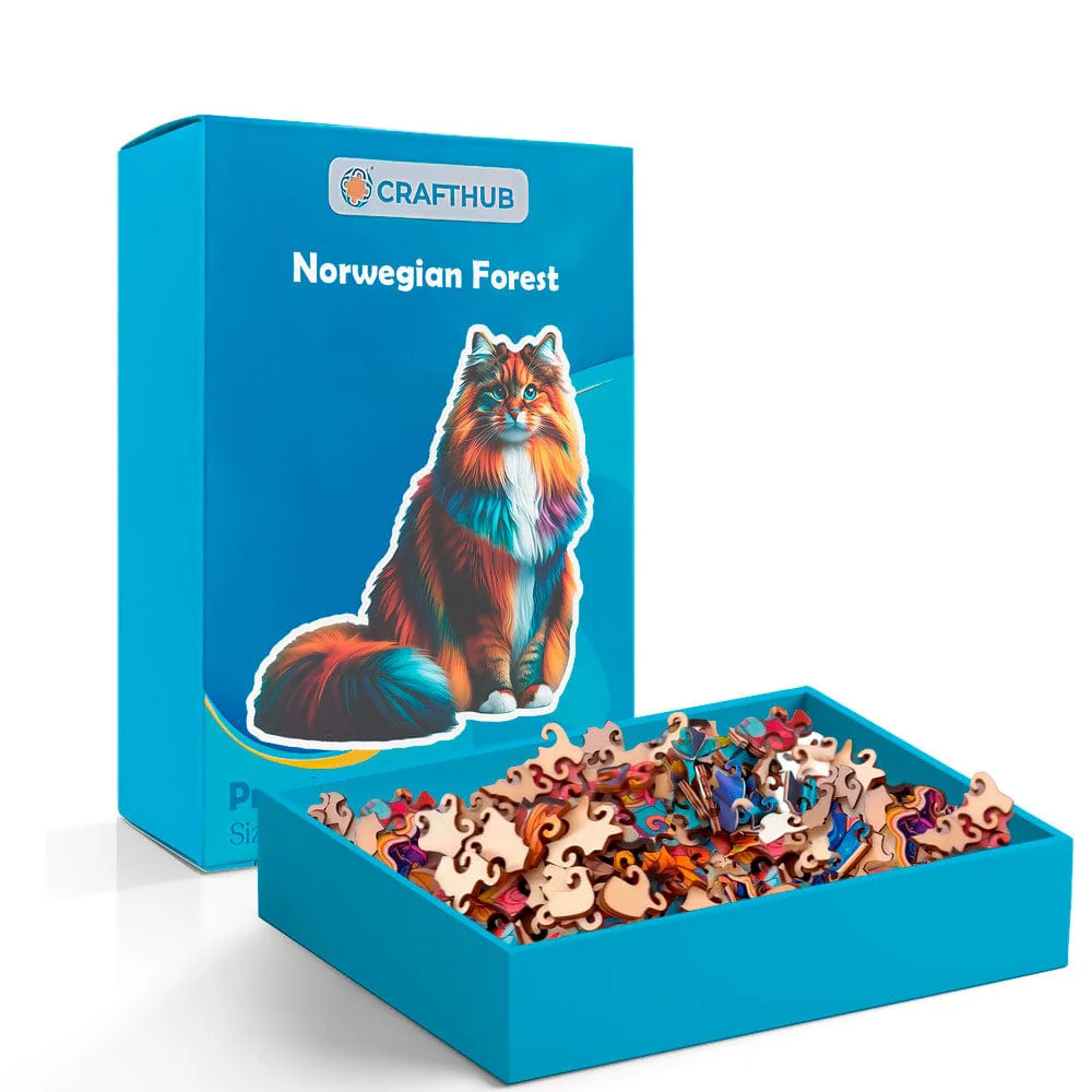 Norwegian Forest Cat - Jigsaw Puzzle - Image 4