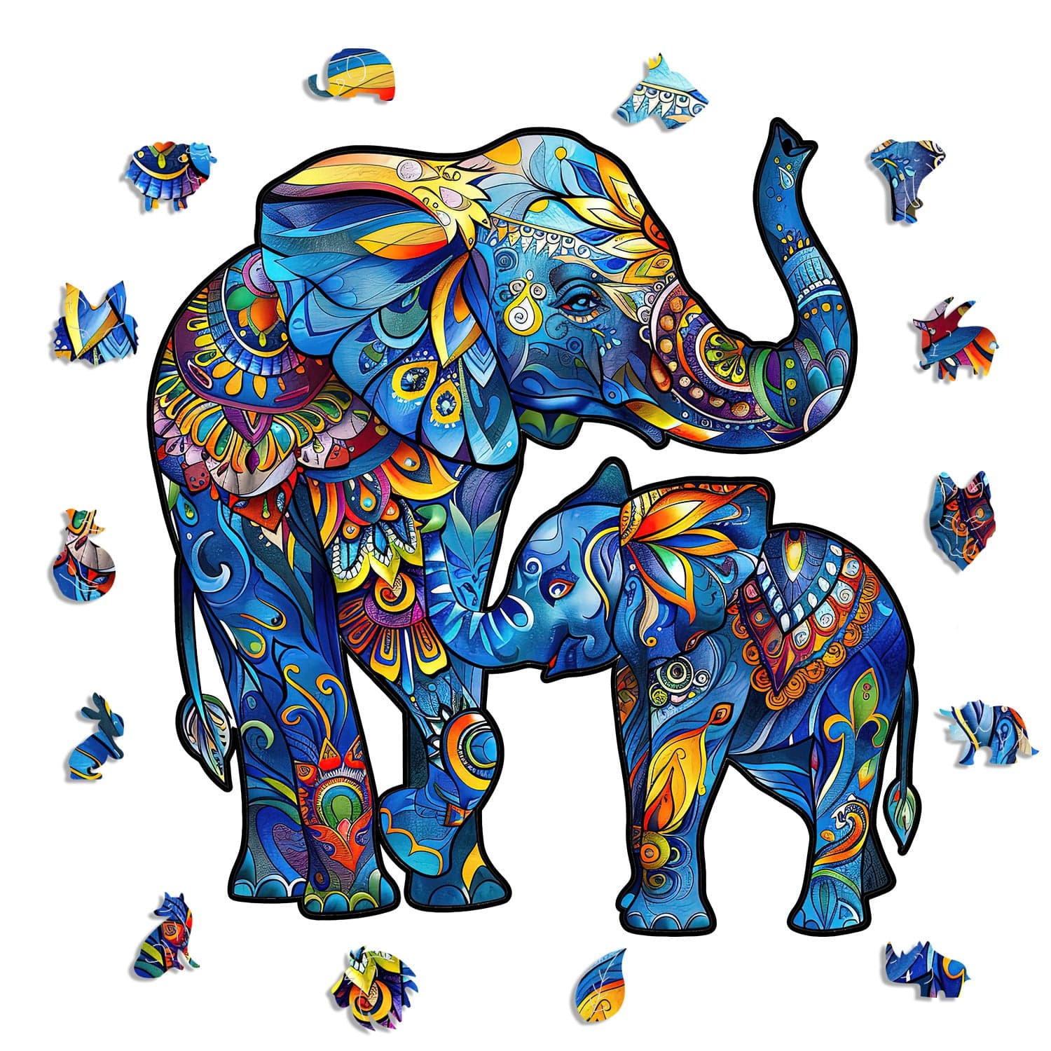 Elephant Family - Jigsaw Puzzle - Image 3