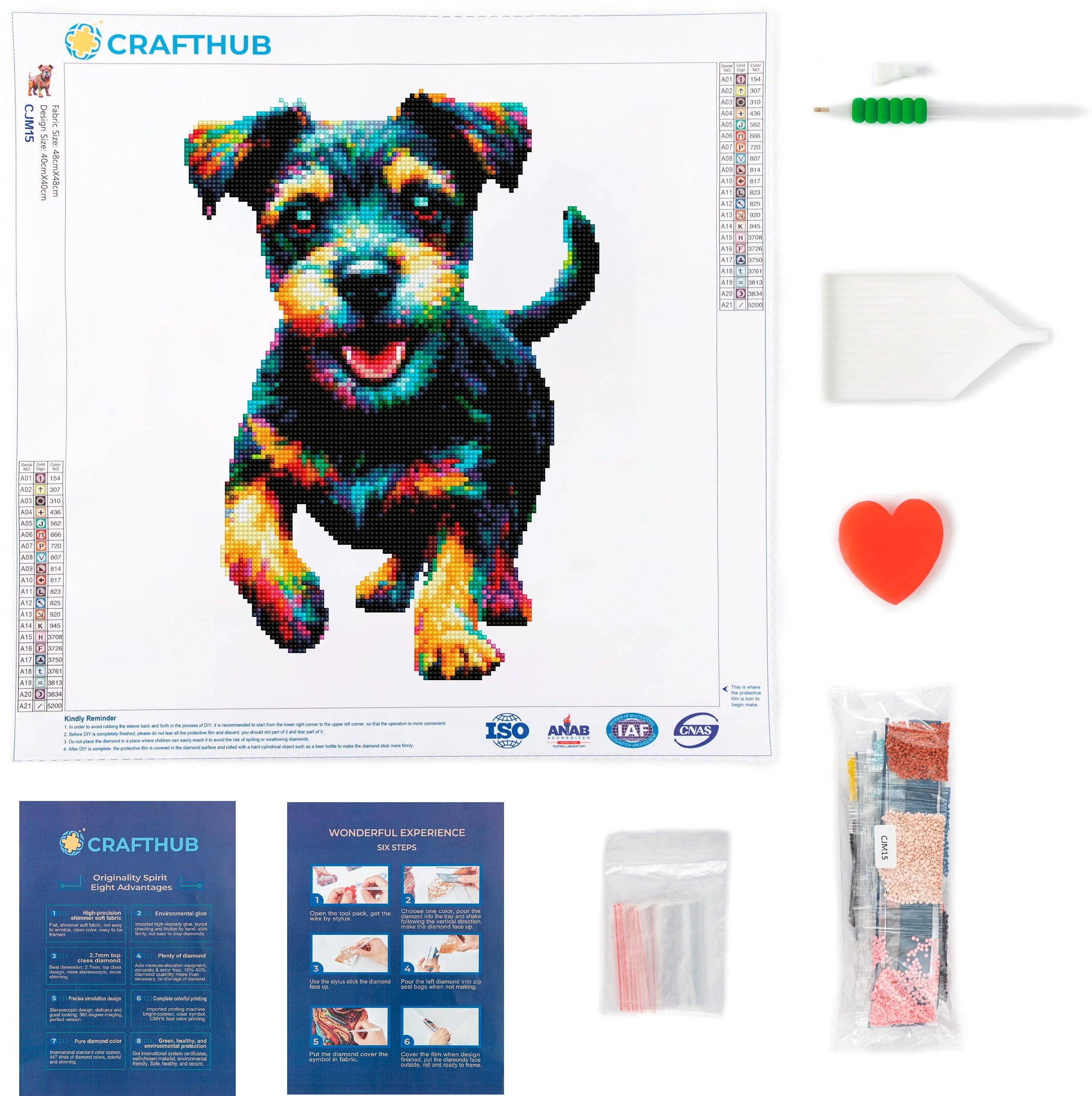 Patterdale Terrier Dog - Diamond Painting Kit - Image 3