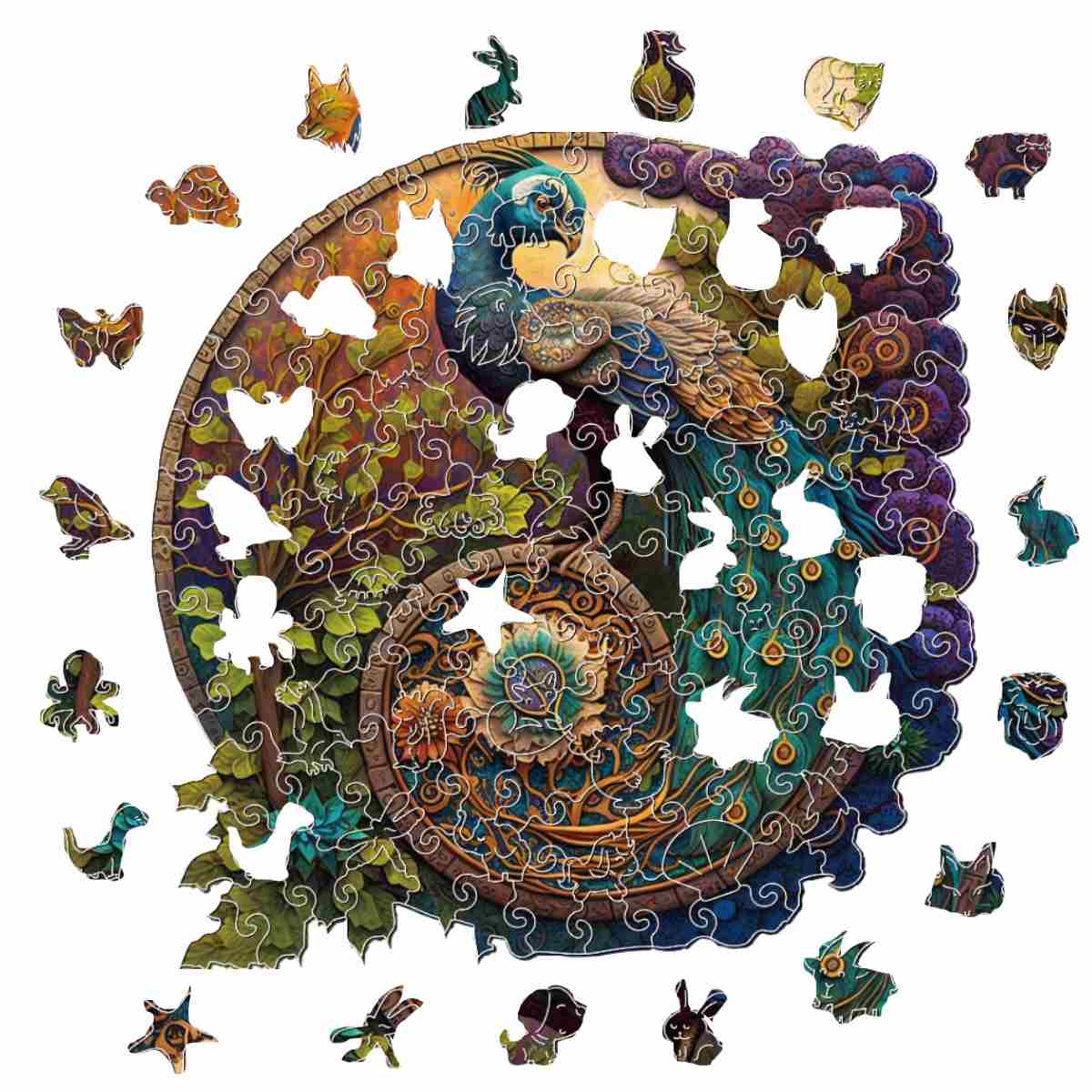Peacock Yin Yang - Jigsaw Puzzle - Image 2