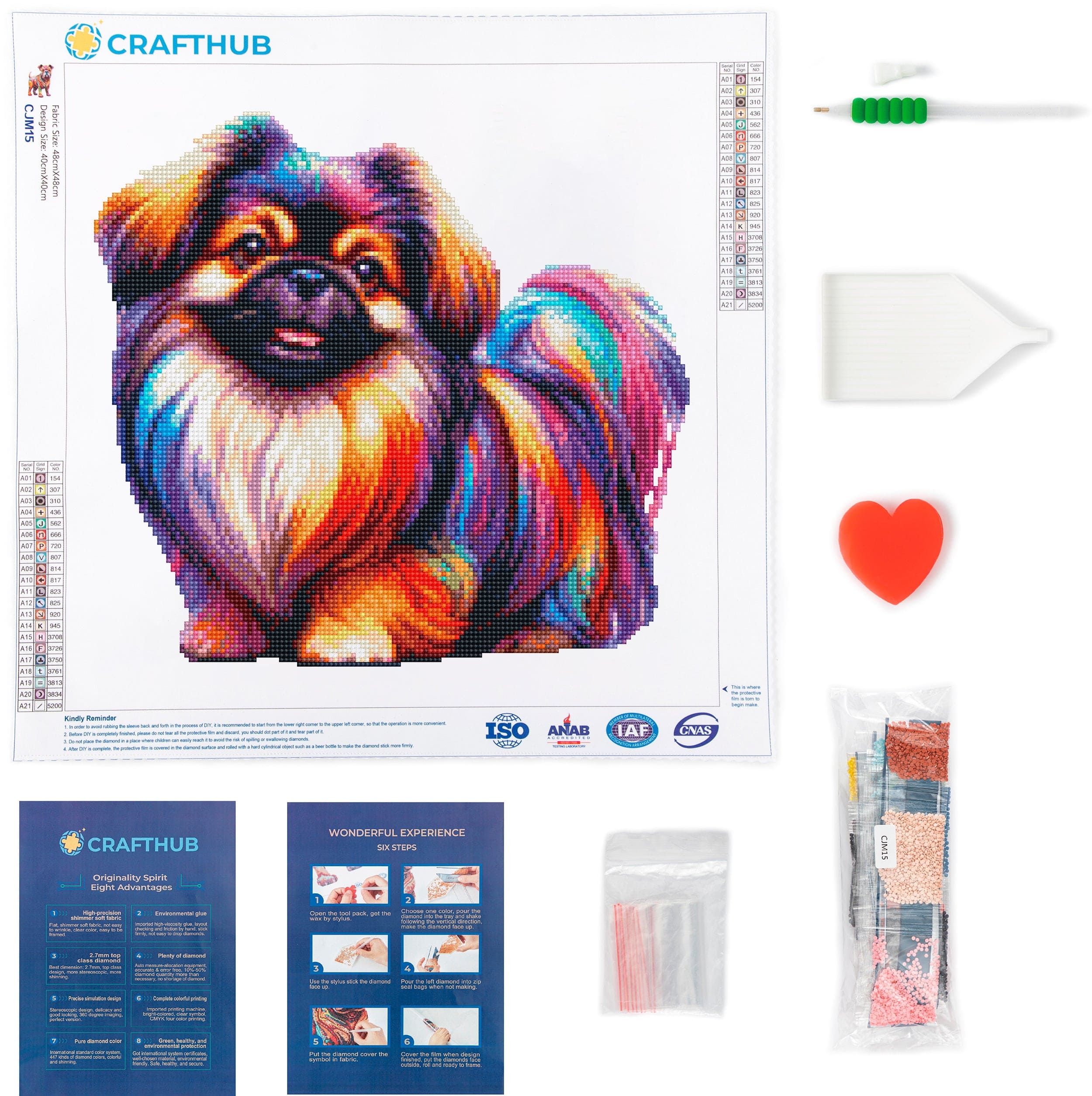 Pekingese Dog - Diamond Painting Kit - Image 3