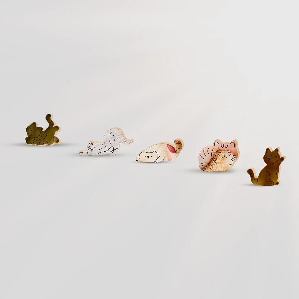 Personalized Wooden Jigsaw Puzzle – Cat Whimsies - Image 3