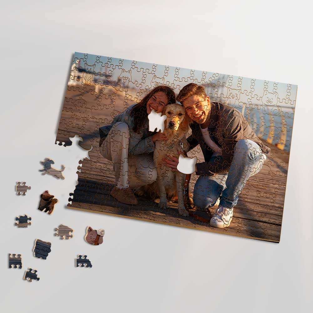 Personalized Wooden Jigsaw Puzzle – Dog Whimsies - Image 2