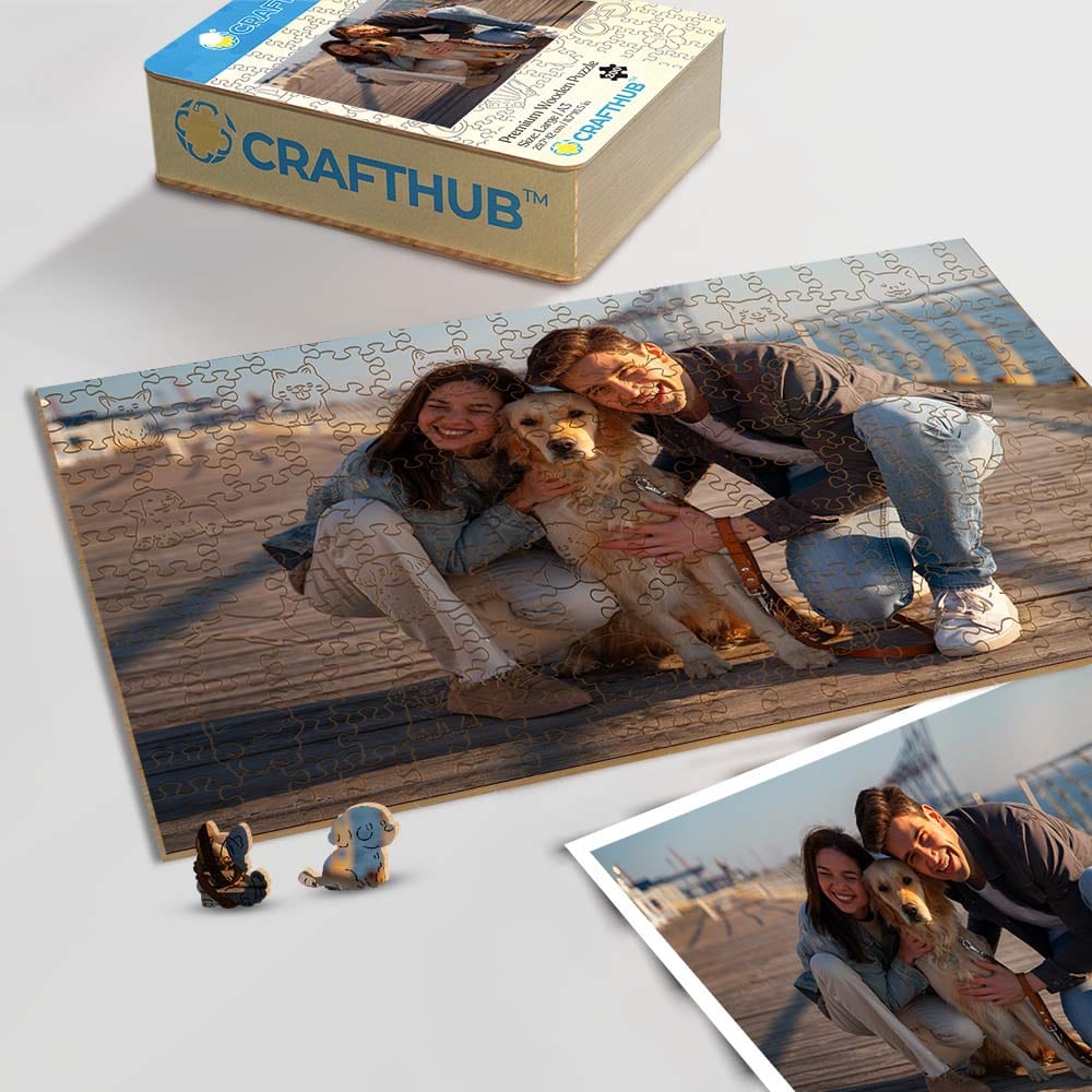 Personalized Wooden Jigsaw Puzzle – Dog Whimsies - Image 4