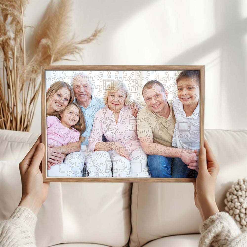 Personalized Wooden Jigsaw Puzzle – Family Life Whimsies - Image 5