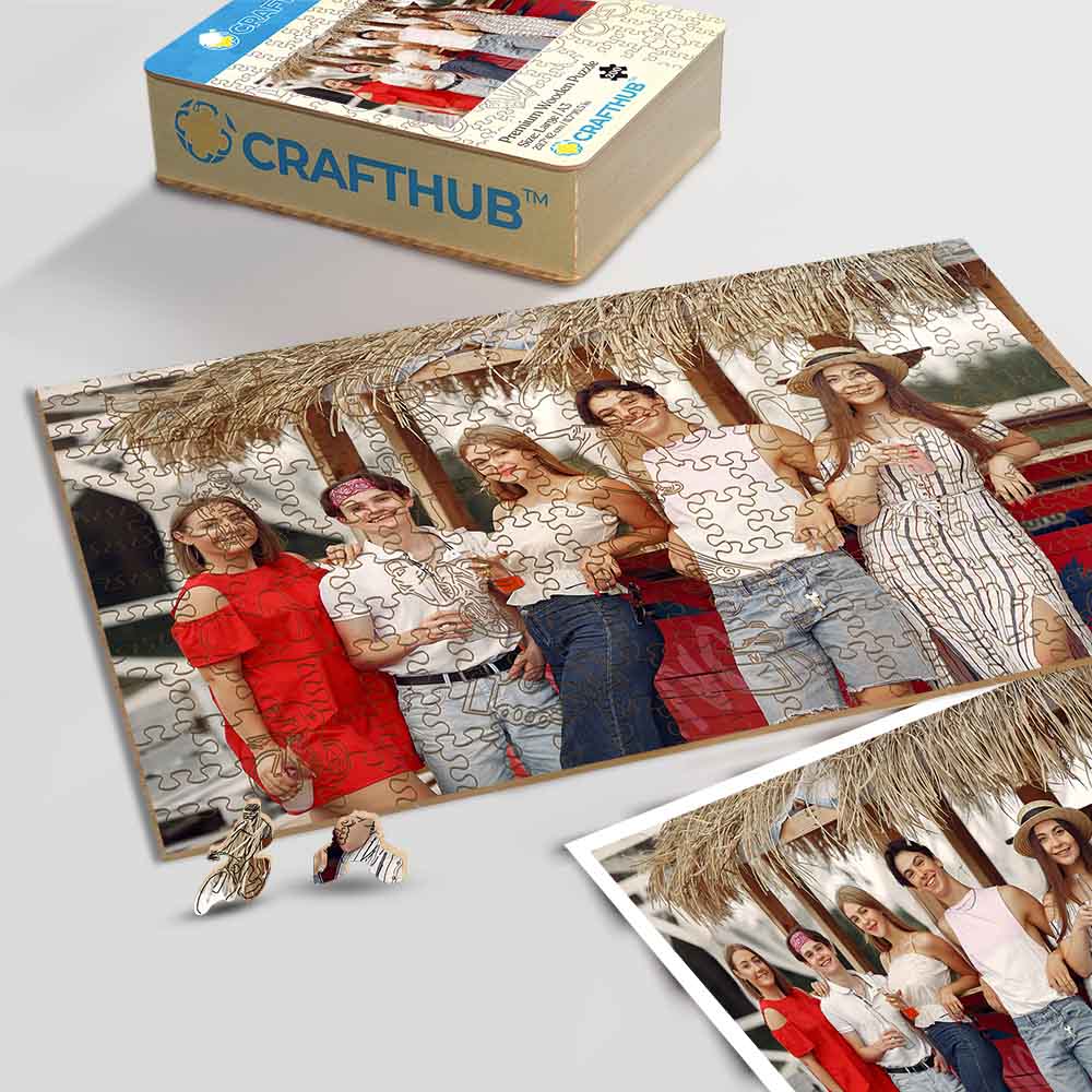 Personalized Wooden Jigsaw Puzzle – Friends Whimsies - Image 4