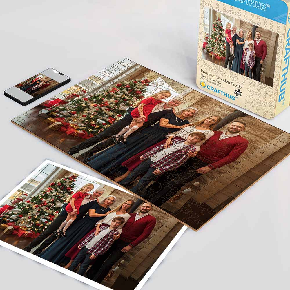 Personalized Wooden Jigsaw Puzzle – Merry Christmas