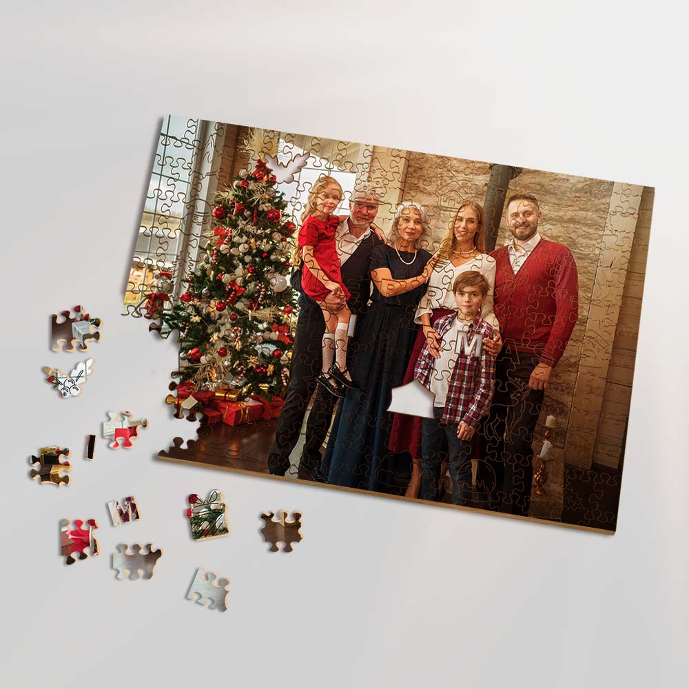 Personalized Wooden Jigsaw Puzzle – Merry Christmas - Image 2