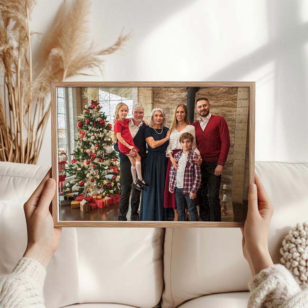 Personalized Wooden Jigsaw Puzzle – Merry Christmas - Image 5