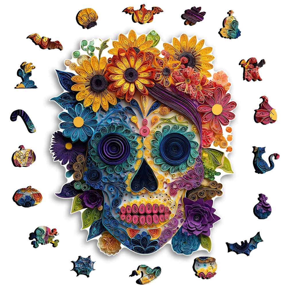 Petal Skull - Jigsaw Puzzle - Image 3
