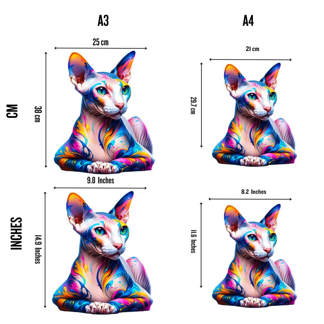 Peterbald Cat - Jigsaw Puzzle - Image 5