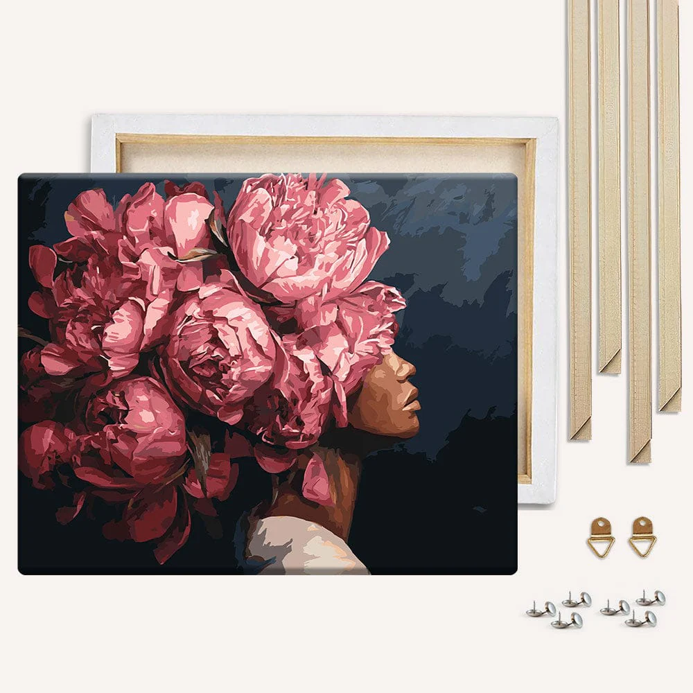 Pink Peonies - Paint By Numbers Kit - Image 3