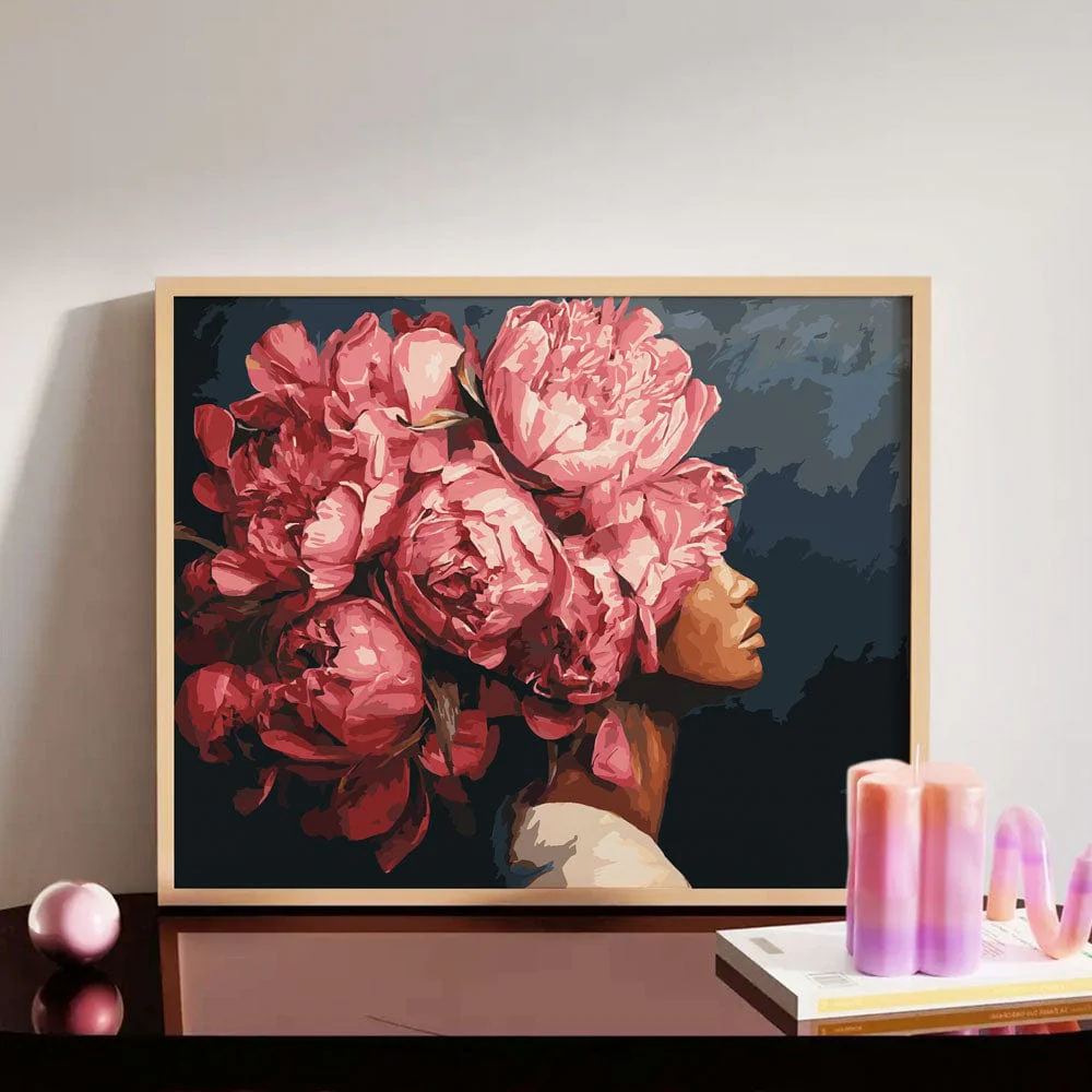 Pink Peonies - Paint By Numbers Kit - Image 5