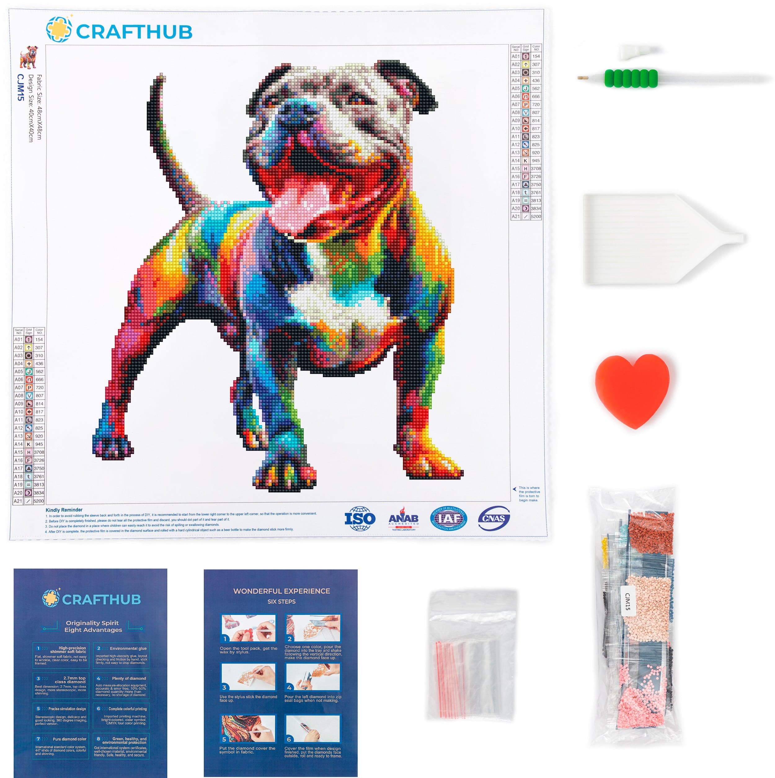 Pitbull Dog - Diamond Painting Kit - Image 3