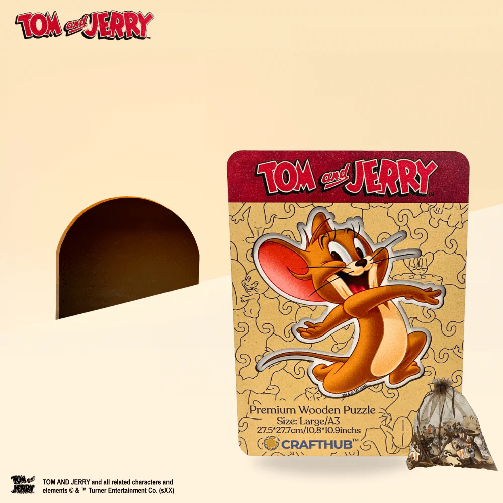 Playful Jerry Wooden Jigsaw Puzzle - Image 2