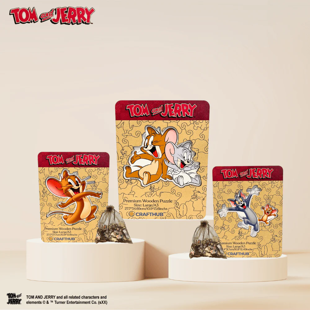 Playful Jerry Wooden Jigsaw Puzzle - Image 3