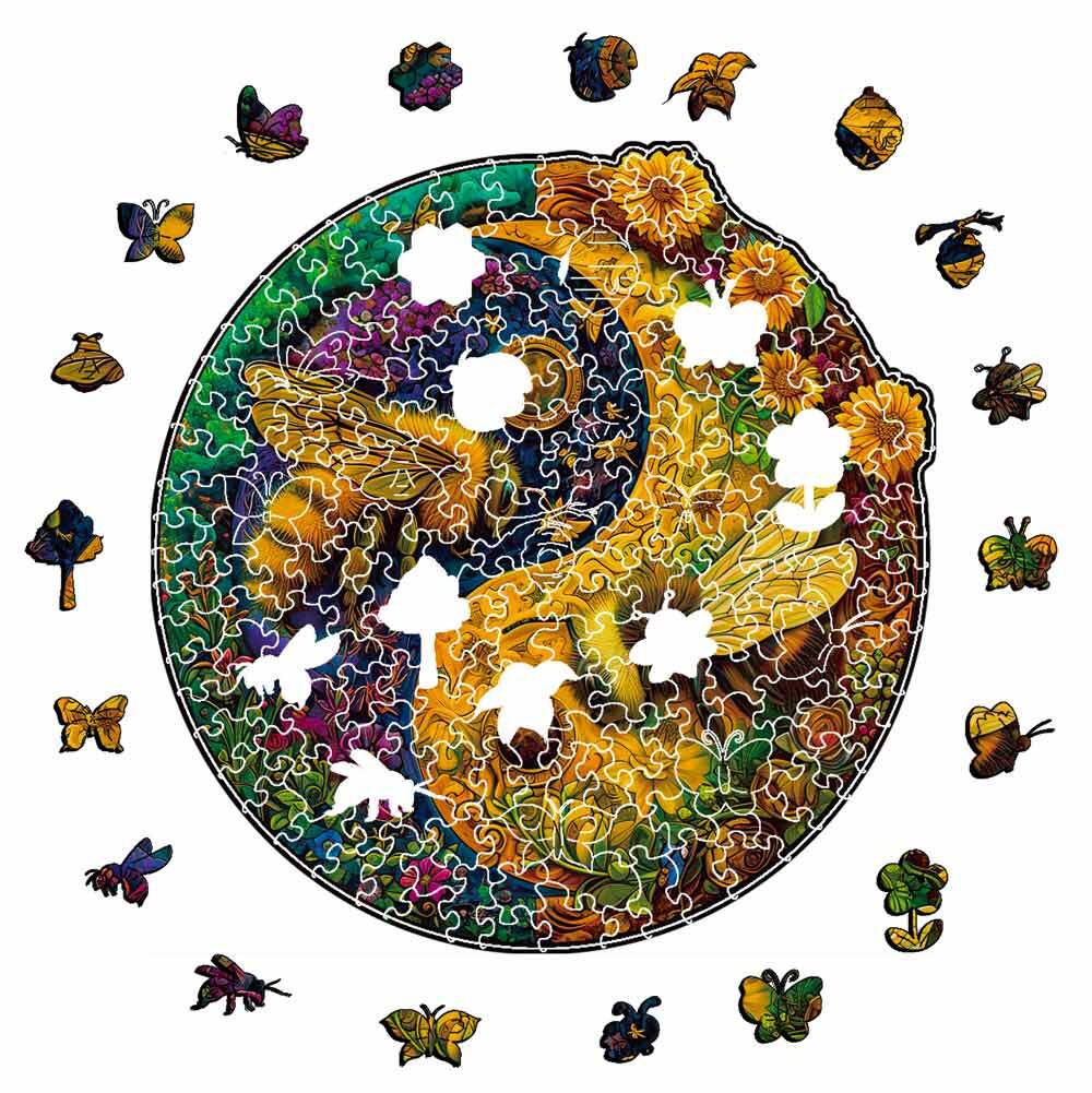 Pollinator Bees Yin-Yang - Jigsaw Puzzle - Image 3