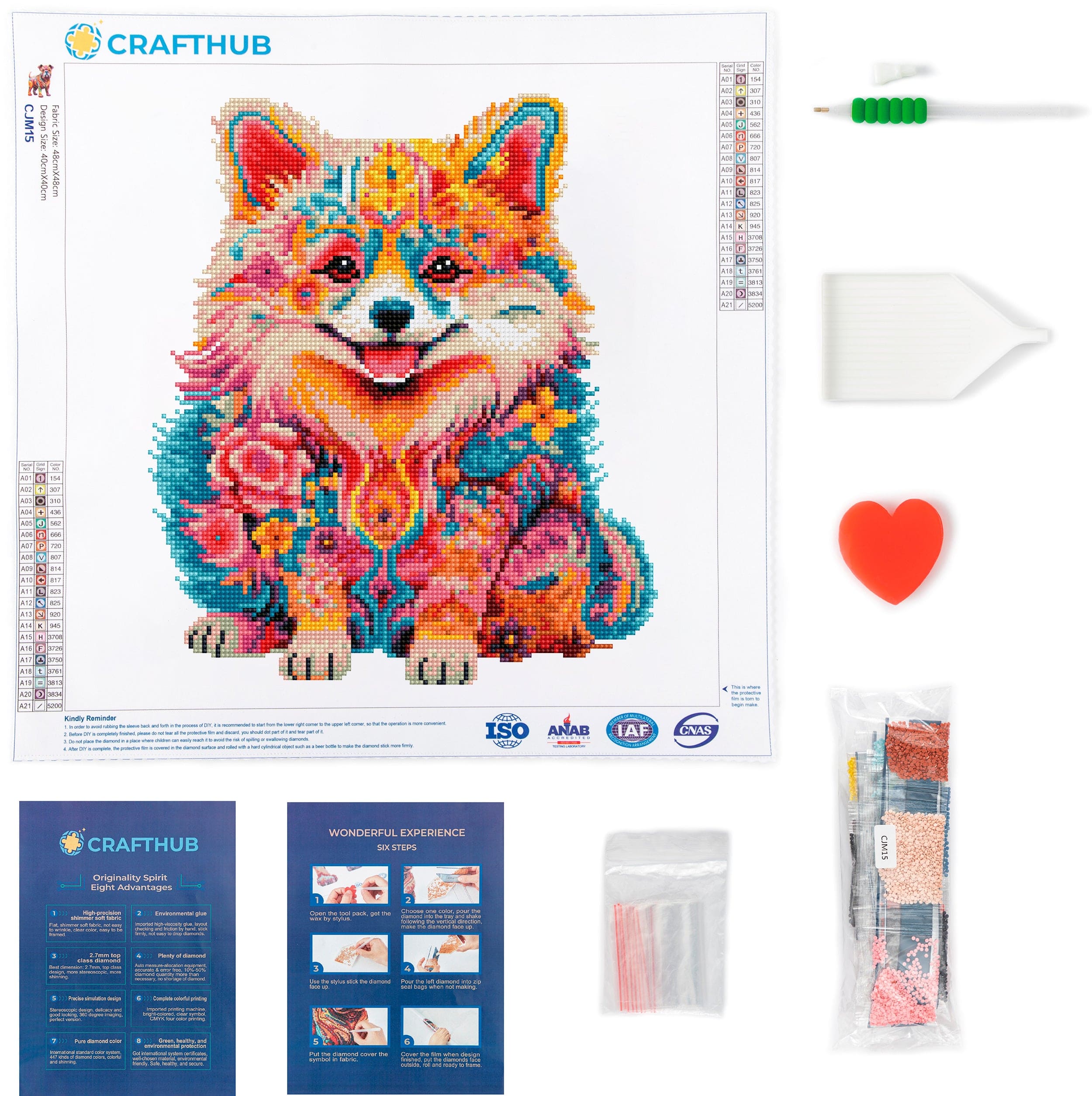 Pomeranian Dog - Diamond Painting Kit - Image 3