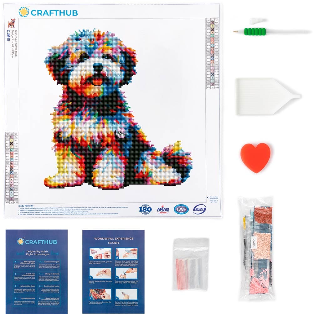 Poochon Dog - Diamond Painting Kit - Image 3