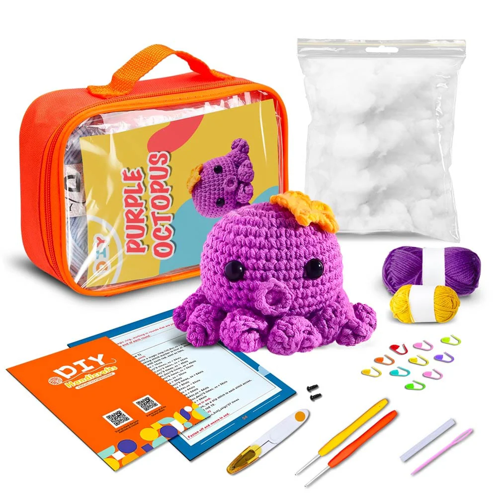 Purple Octopus - Crochet Kit - Image 2