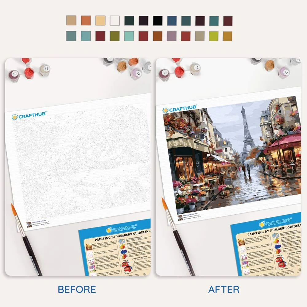 Rainy Day in Paris - Paint By Numbers Kit - Image 4