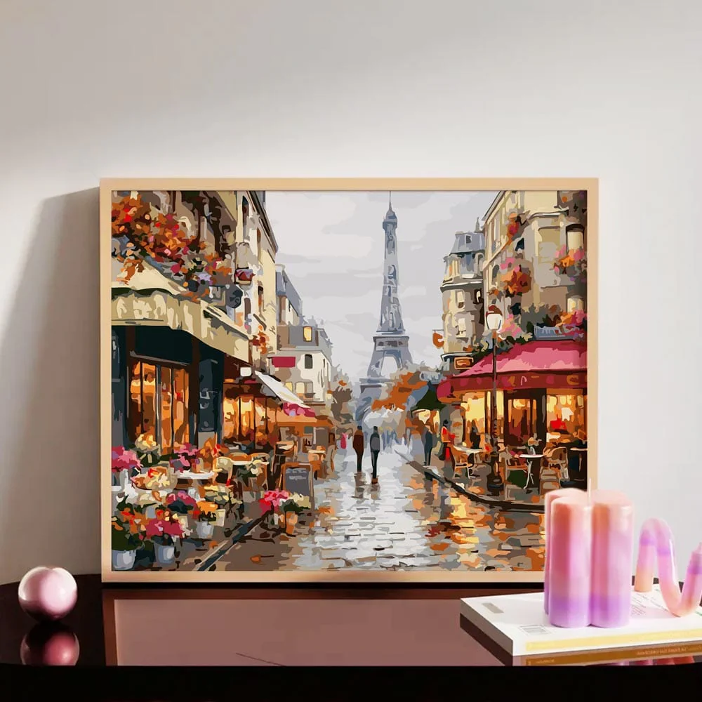 Rainy Day in Paris - Paint By Numbers Kit - Image 5